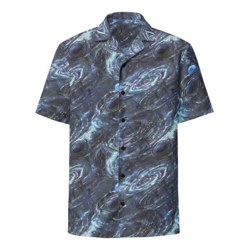 Blue Gravity on a Button Shirt