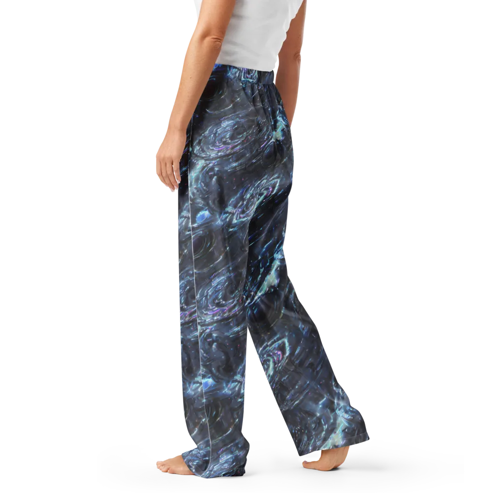 Blue Gravity on Women's Pajama Pants — Left