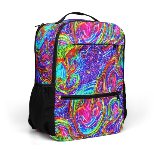 Cobalt Marbling on a Utility Backpack