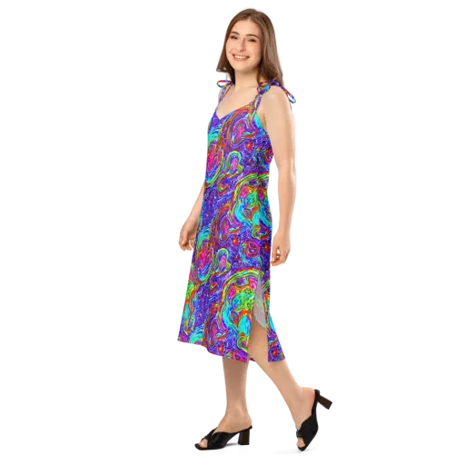 Cobalt Marbling on a Slip Dress