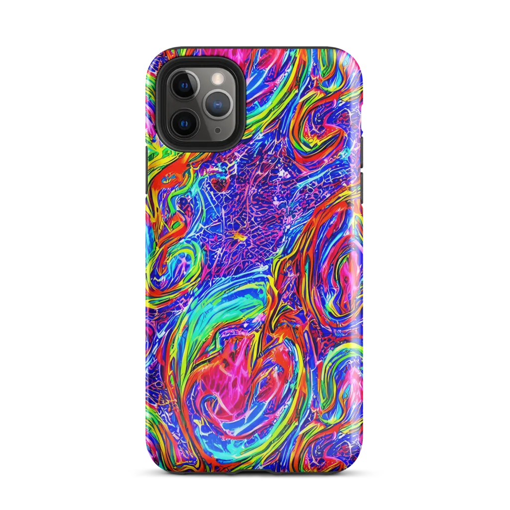 Cobalt Marbling on Tough Case for iPhone® — Front