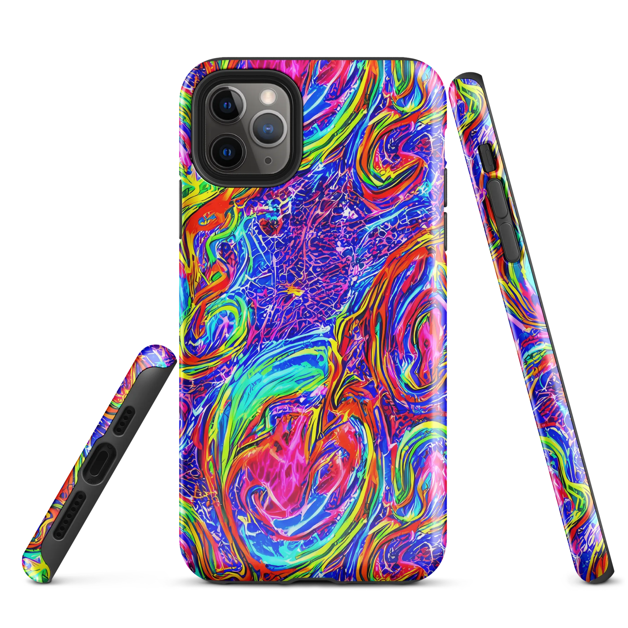Cobalt Marbling on Tough Case for iPhone® — Front