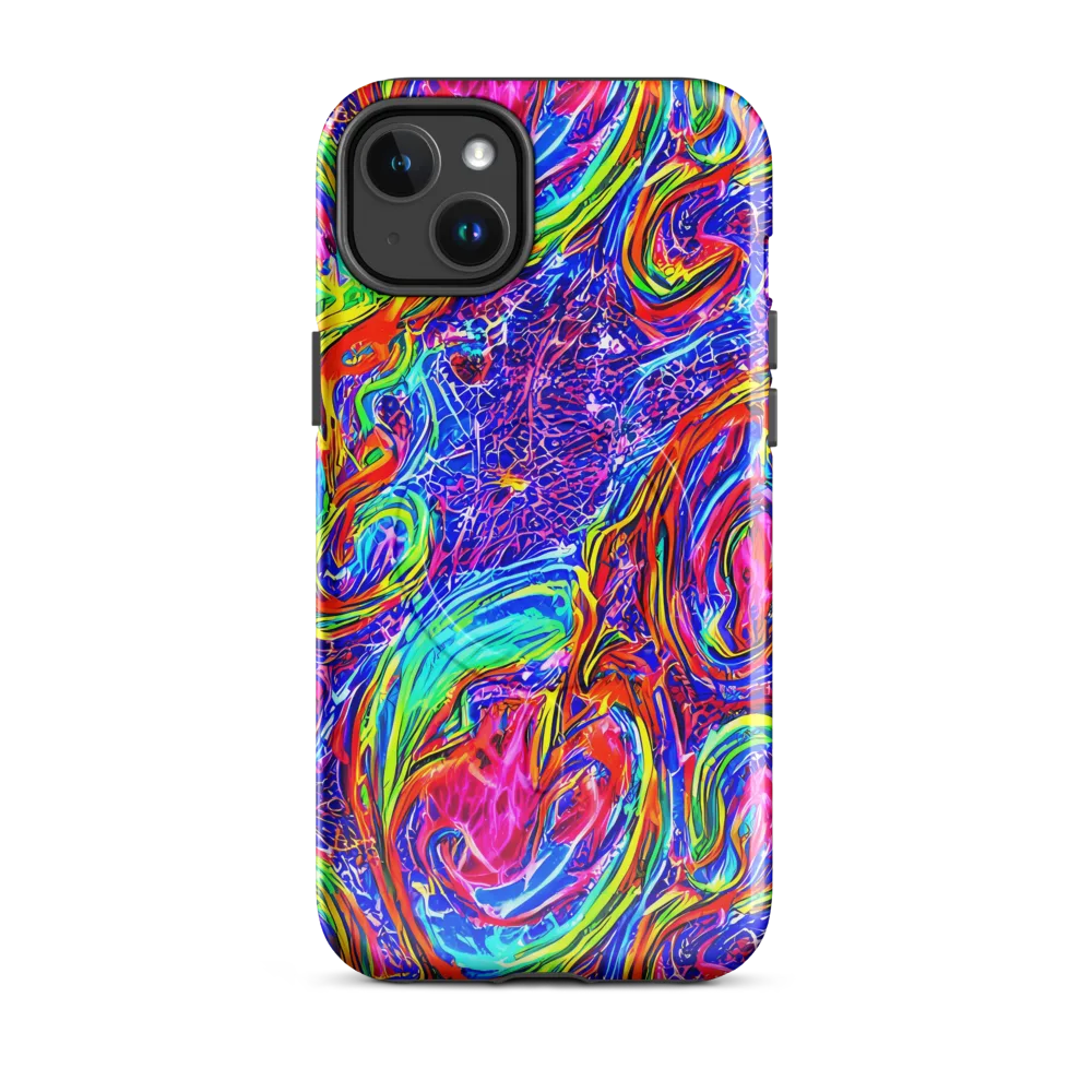 Cobalt Marbling on MagSafe Tough Case for iPhone® — Front