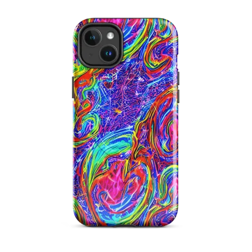 Cobalt Marbling on a MagSafe Tough Case for iPhone®