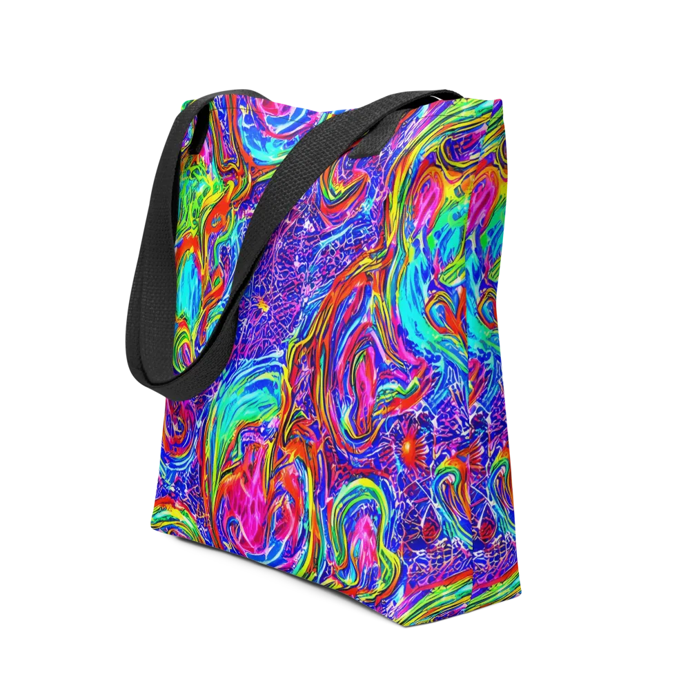 Cobalt Marbling on Tote Bag — Front