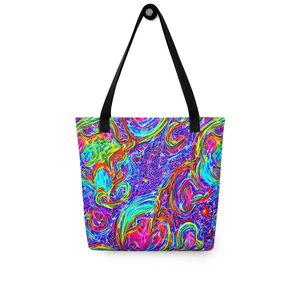 Cobalt Marbling on Tote Bag — Front