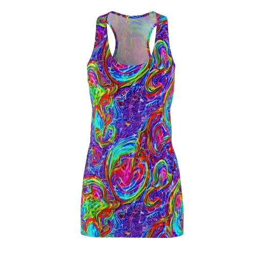 Cobalt Marbling on a Racerback Dress