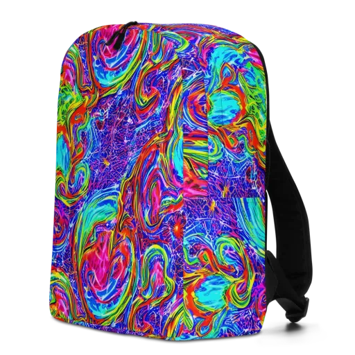Cobalt Marbling on a Minimalist Backpack