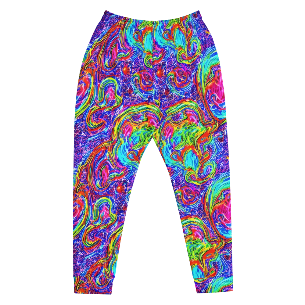 Cobalt Marbling on Men's Joggers — Front