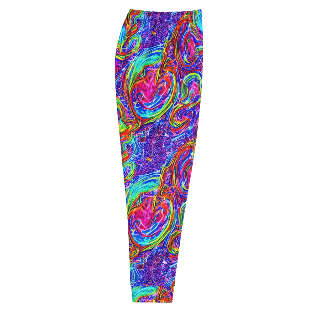 Cobalt Marbling on Men's Joggers — Right