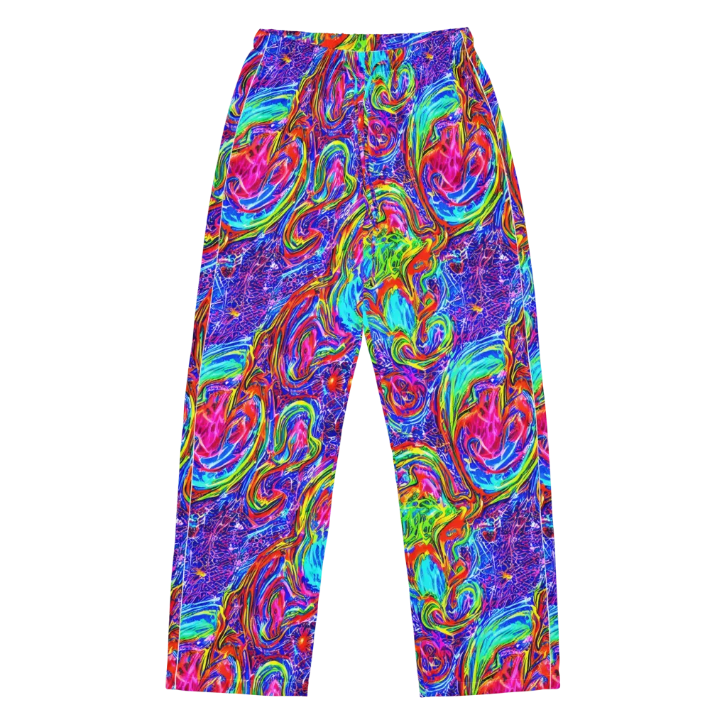 Cobalt Marbling on Women's Pajama Pants — Front