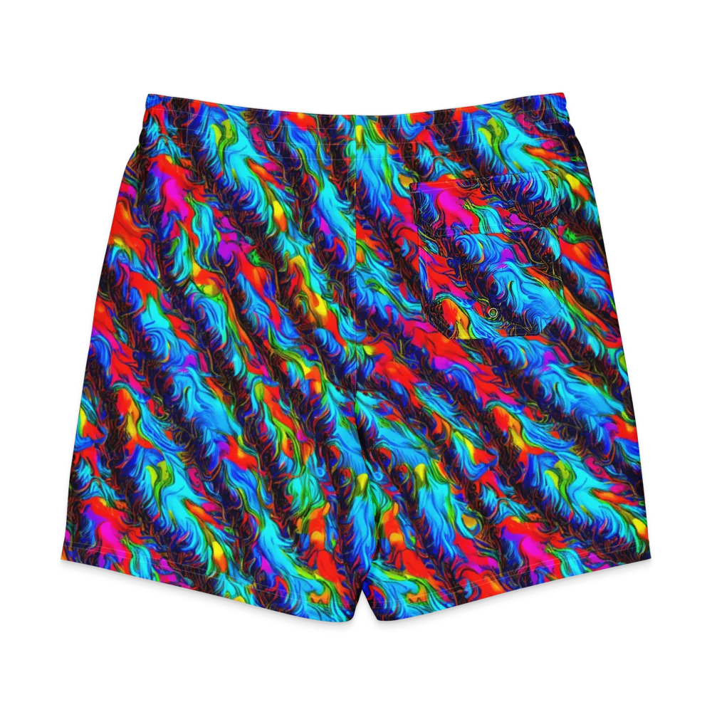Firelight Current on Men's Board Shorts — Back