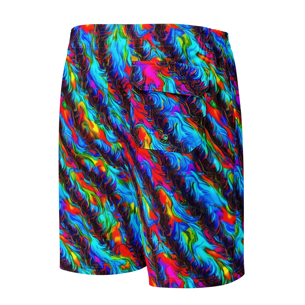 Firelight Current on Men's Board Shorts — Back