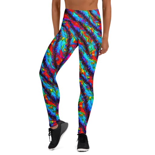 Firelight Current on a Yoga Leggings