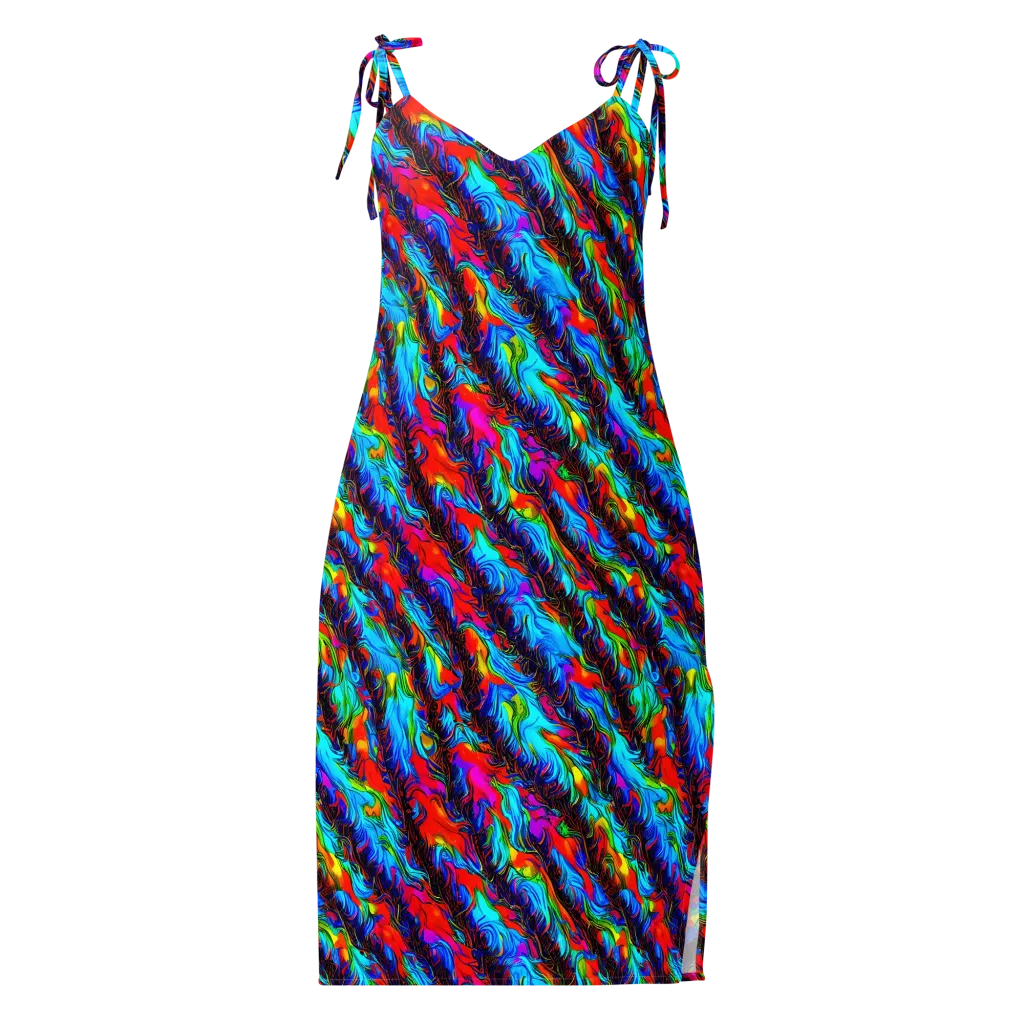 Firelight Current on Slip Dress — Front