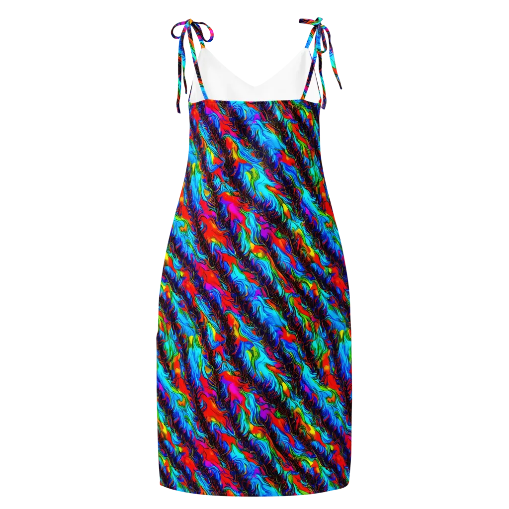 Firelight Current on Slip Dress — Back