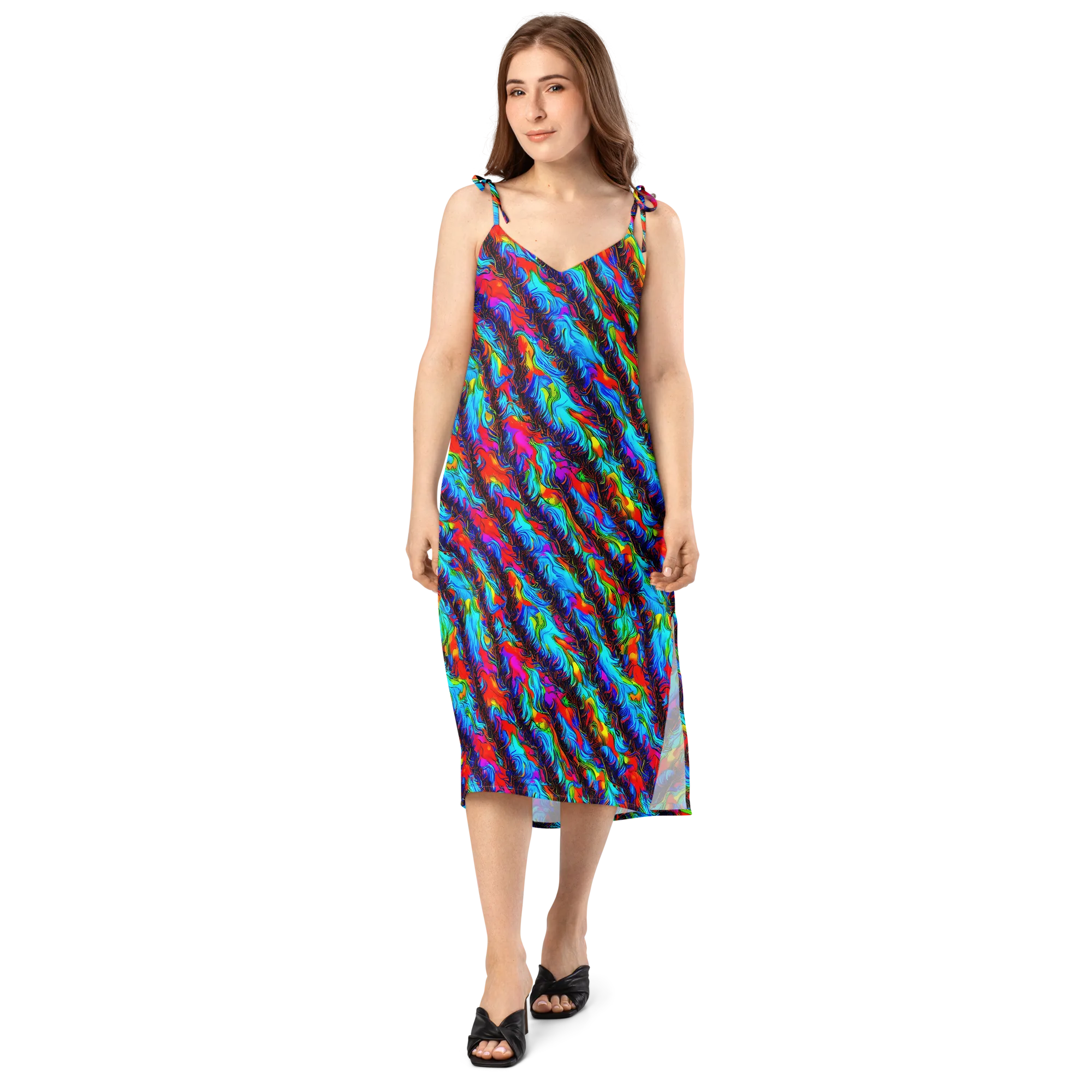 Firelight Current on Slip Dress — Front