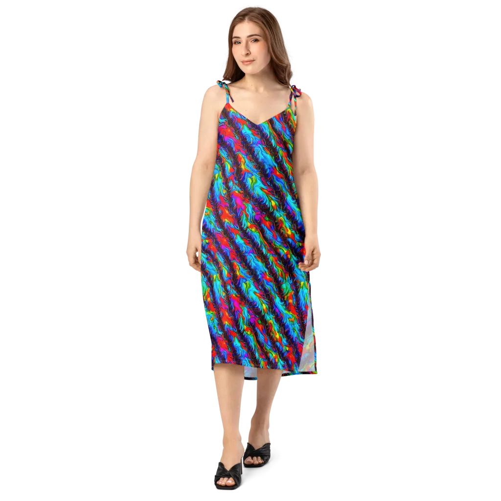 Firelight Current on Slip Dress — Front