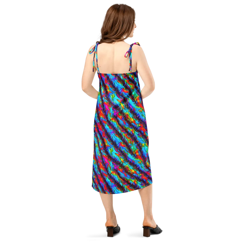 Firelight Current on Slip Dress — Back