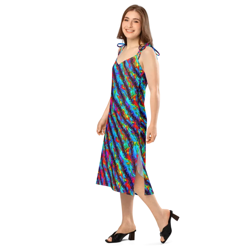 Firelight Current on Slip Dress — Left Front