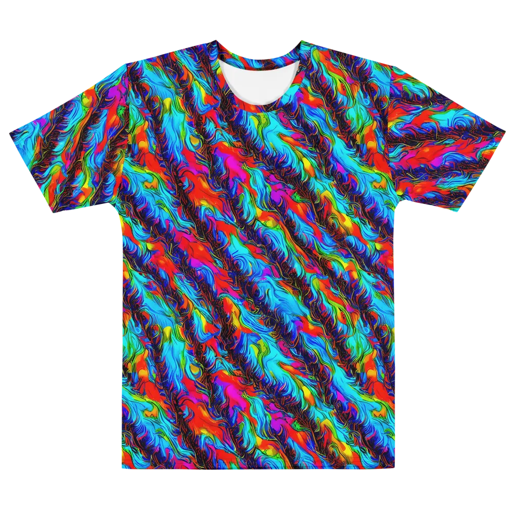Firelight Current on Men's Cotton Crew Neck T-Shirt — Front
