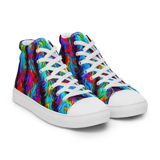 Firelight Current on a Men's High Top Canvas Shoes
