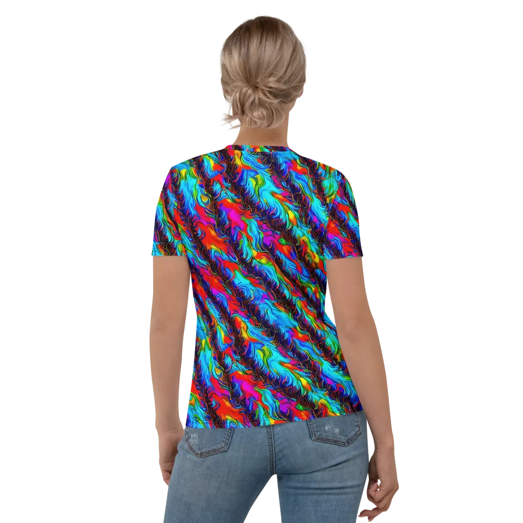 Firelight Current on Women's Crew Neck T-Shirt — Back