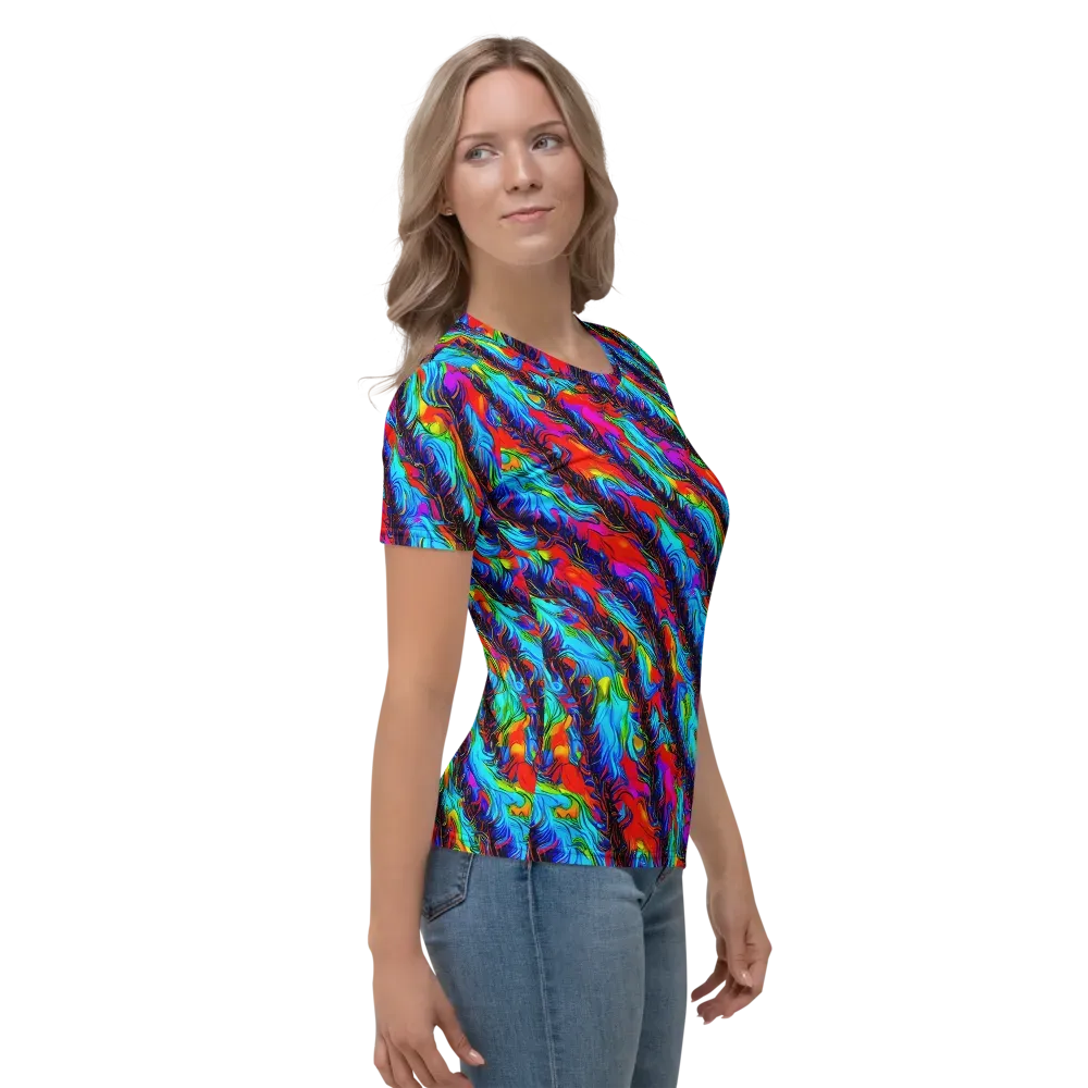 Firelight Current on Women's Crew Neck T-Shirt — Right