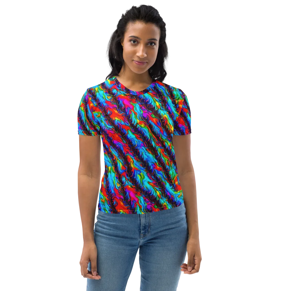 Firelight Current on Women's Crew Neck T-Shirt — Front