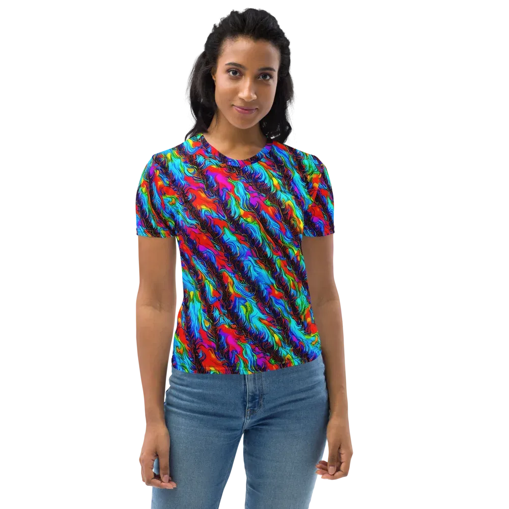 Firelight Current on Women's Crew Neck T-Shirt — Front