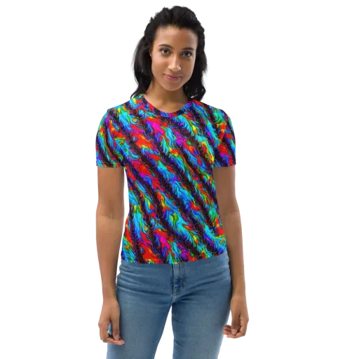 Firelight Current on a Women's Crew Neck T-Shirt