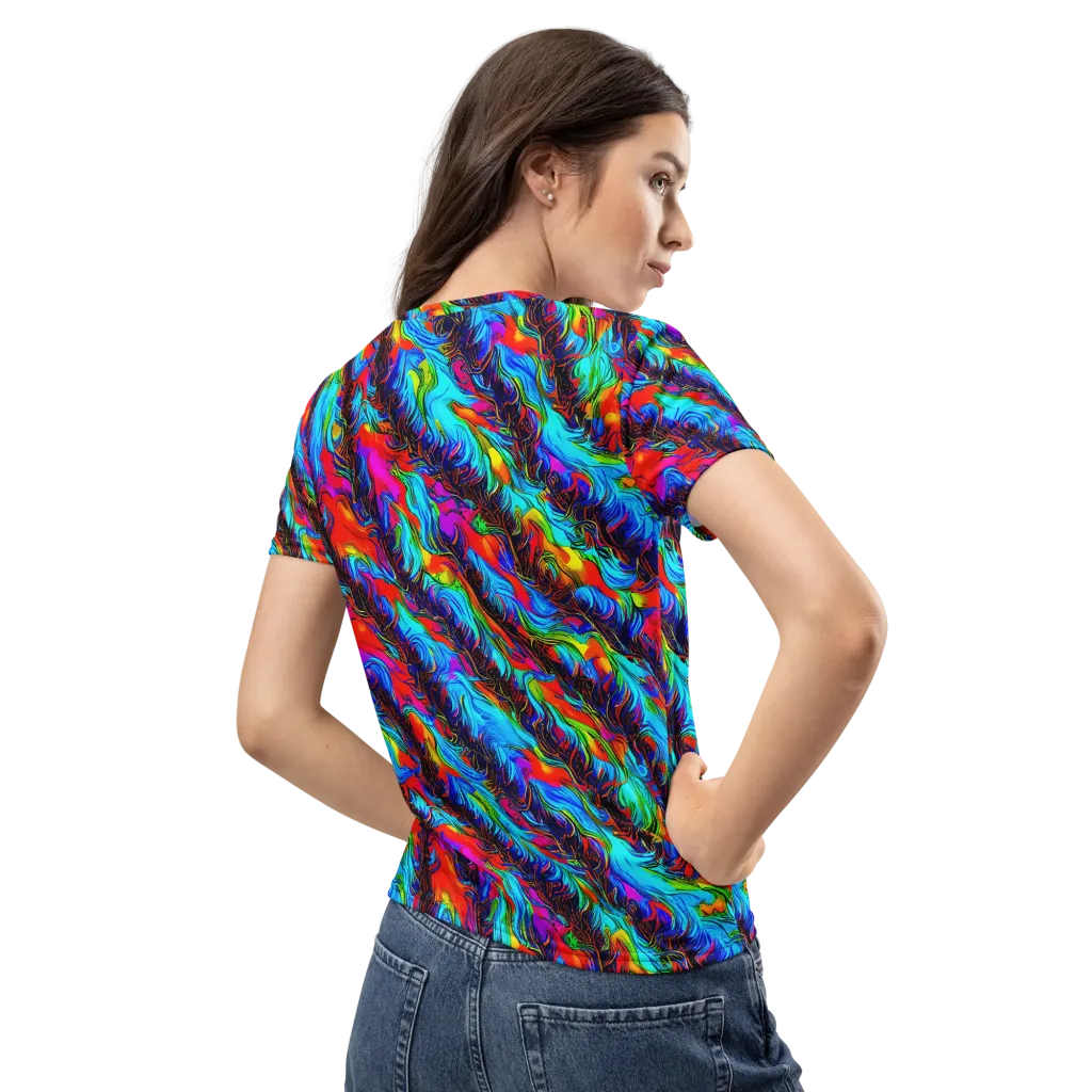 Firelight Current on Women's Crew Neck T-Shirt — Back