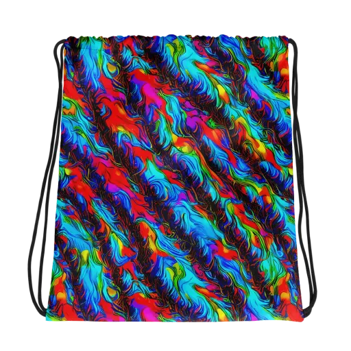 Firelight Current on a Drawstring Bag
