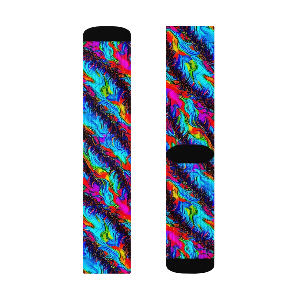 Firelight Current on Socks — Left Sock