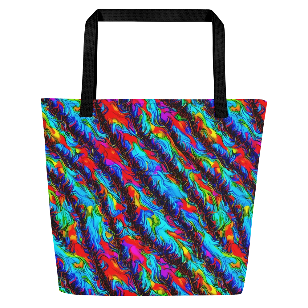 Firelight Current on Large Tote Bag W/ Pocket — Front