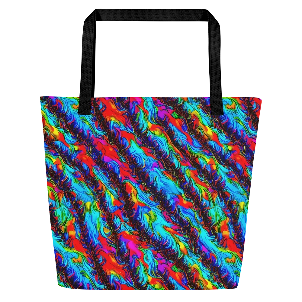 Firelight Current on Large Tote Bag W/ Pocket — Front