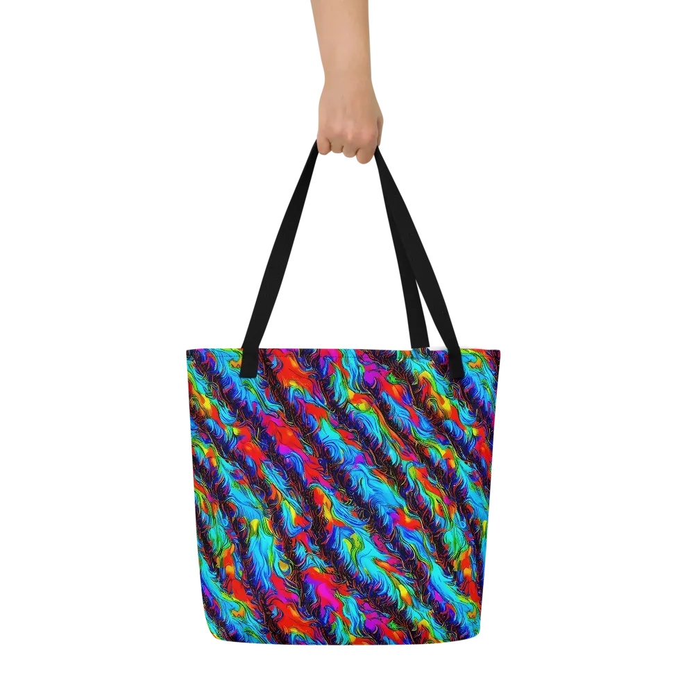 Firelight Current on Large Tote Bag W/ Pocket — Front
