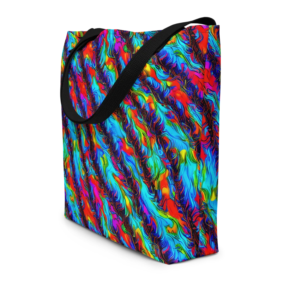 Firelight Current on Large Tote Bag W/ Pocket — Front