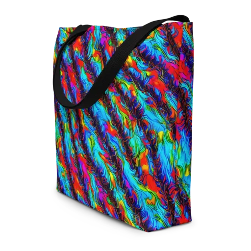 Firelight Current on a Large Tote Bag W/ Pocket