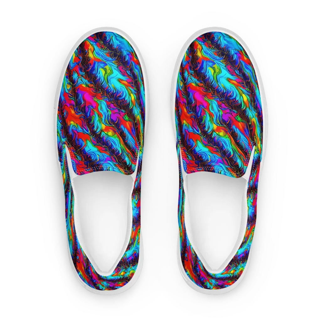 Firelight Current on Women's Slip-On Canvas Shoes — Front