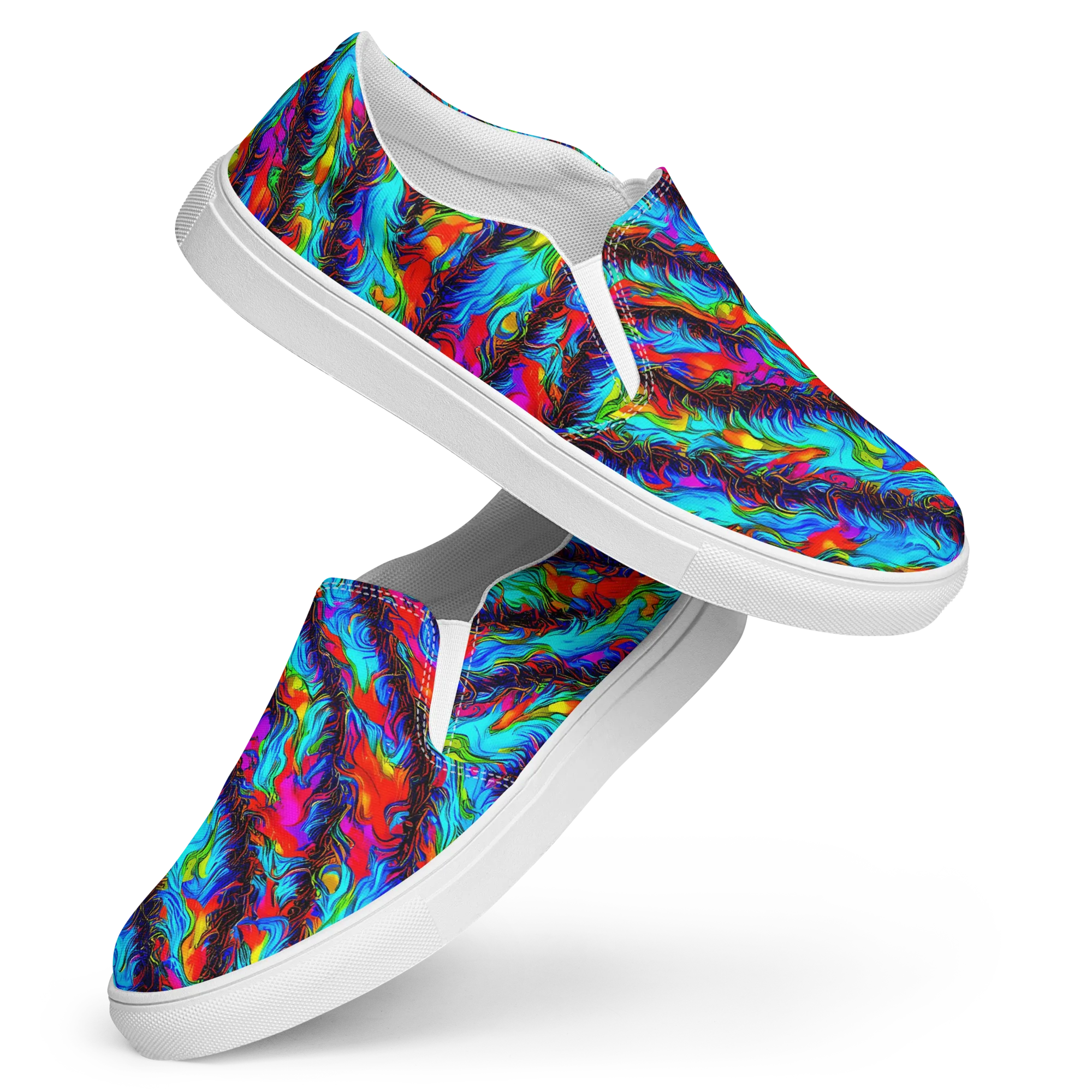 Firelight Current on Women's Slip-On Canvas Shoes — Front