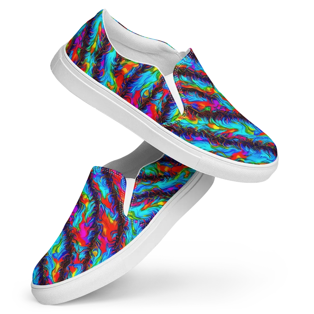 Firelight Current on Women's Slip-On Canvas Shoes — Front