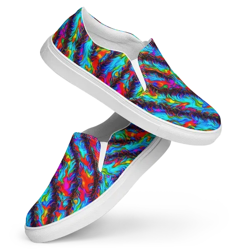 Firelight Current on a Women's Slip-On Canvas Shoes