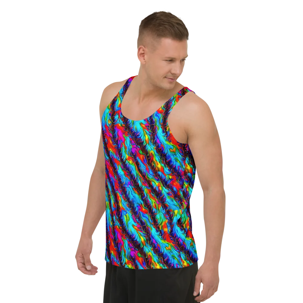 Firelight Current on Men's Tank Top — Left Front