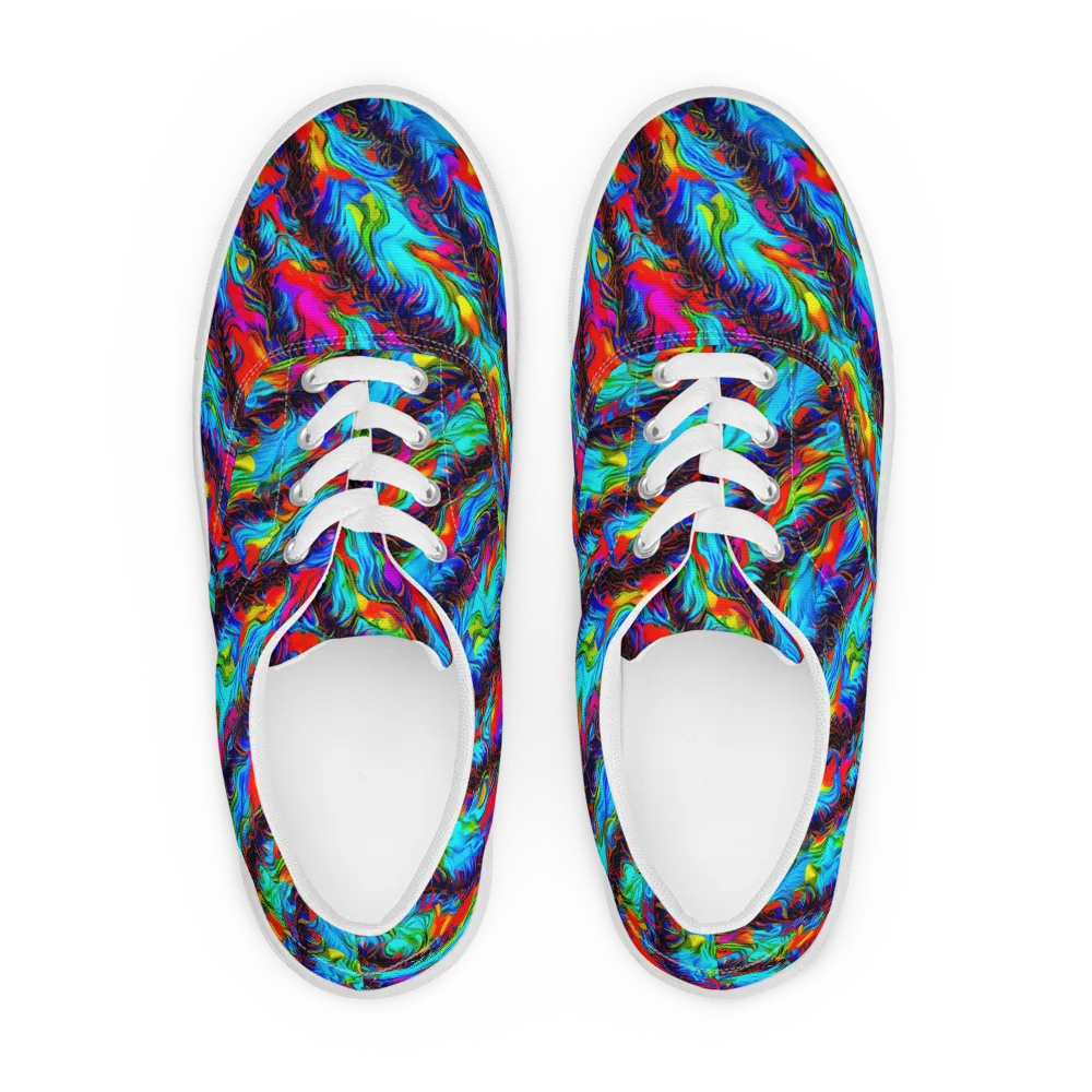 Firelight Current on Men's Lace-Up Canvas Shoes — Front
