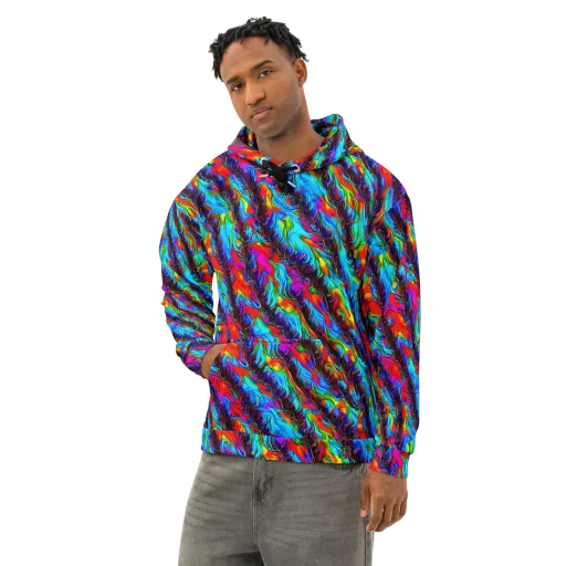 Firelight Current on a Cotton Hoodie