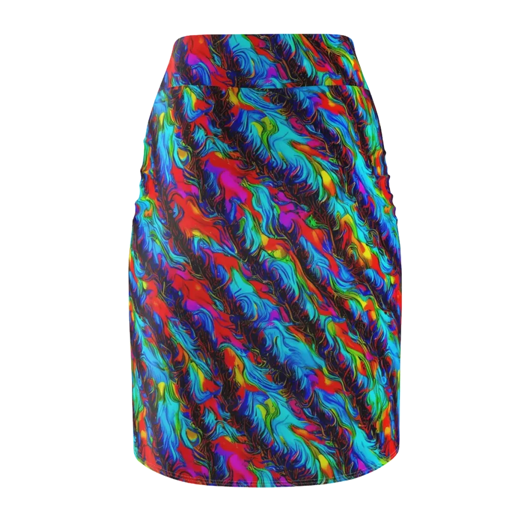 Firelight Current on Pencil Skirt — Back
