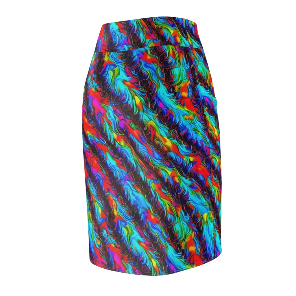 Firelight Current on Pencil Skirt — Back Side