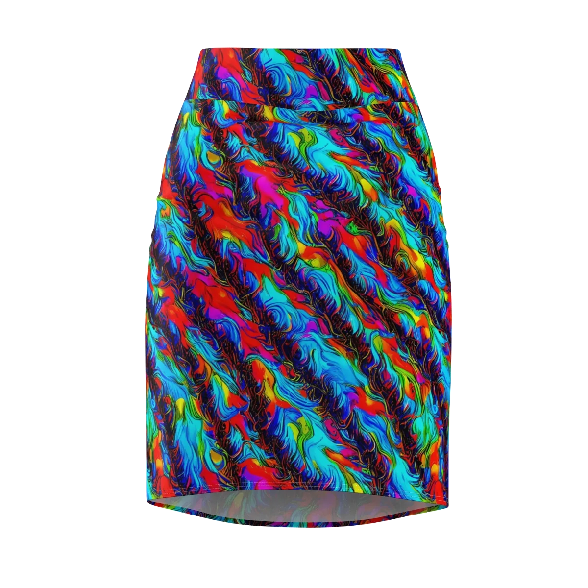 Firelight Current on Pencil Skirt — Front