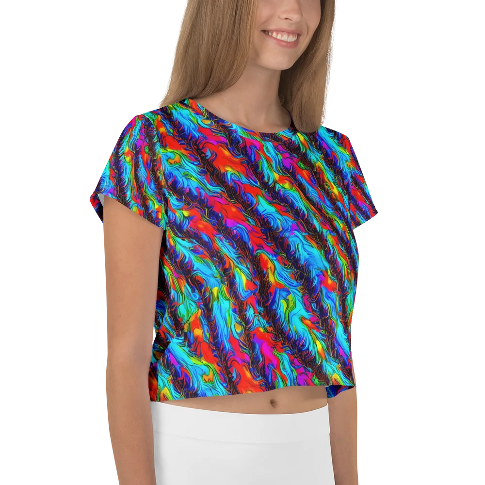 Firelight Current on Crop Tee — Right